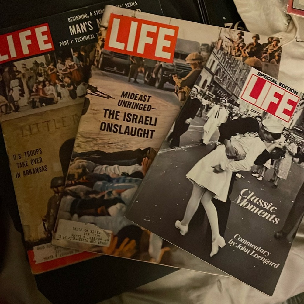 3 LIFE magazines dating back to the mid to late 50’s